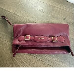 Guess Ladies Handbag Satchel Tote Bag Wine Modern Simplicity‎
